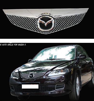 Mặt ca lăng độ chất liệu thép chống gỉ cho Mazda 6 2005-2007