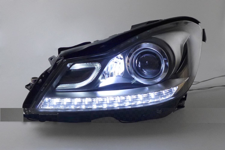 Độ angel eye, LED drl mẫu Benz w204 cho Benz C-class