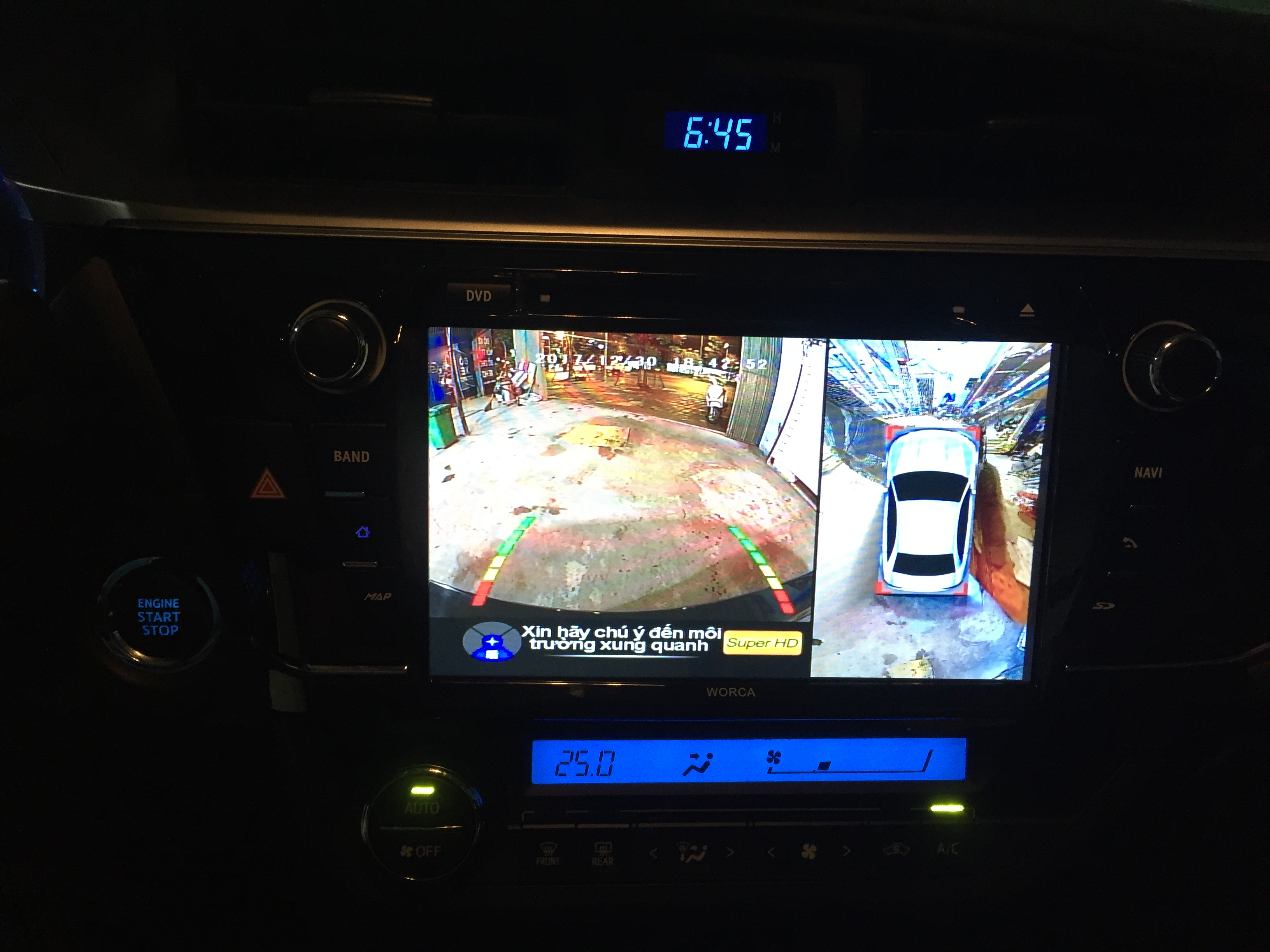 Toyota altis 2016 lắp dvd s90 và cam 360 fuji